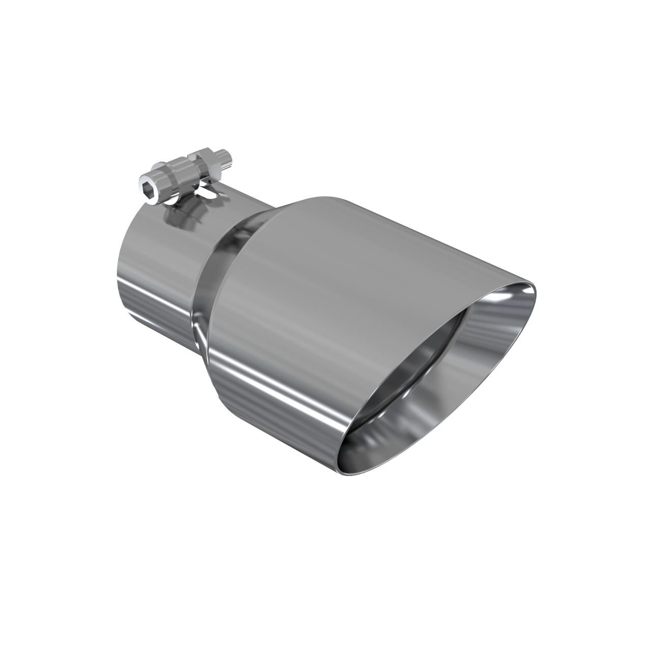 T5151_0-BKSJ__09082 MBRP 3" Inlet Exhaust Tip (T5151) Dual Wall, Rolled Angle Cut, T304 Stainless Steel - Image 1