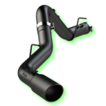 MBRP 4" Filter Back Single Side Exit, Black Coated Aluminized Steel (S6059BLK) for 2020-2025 Duramax L5P