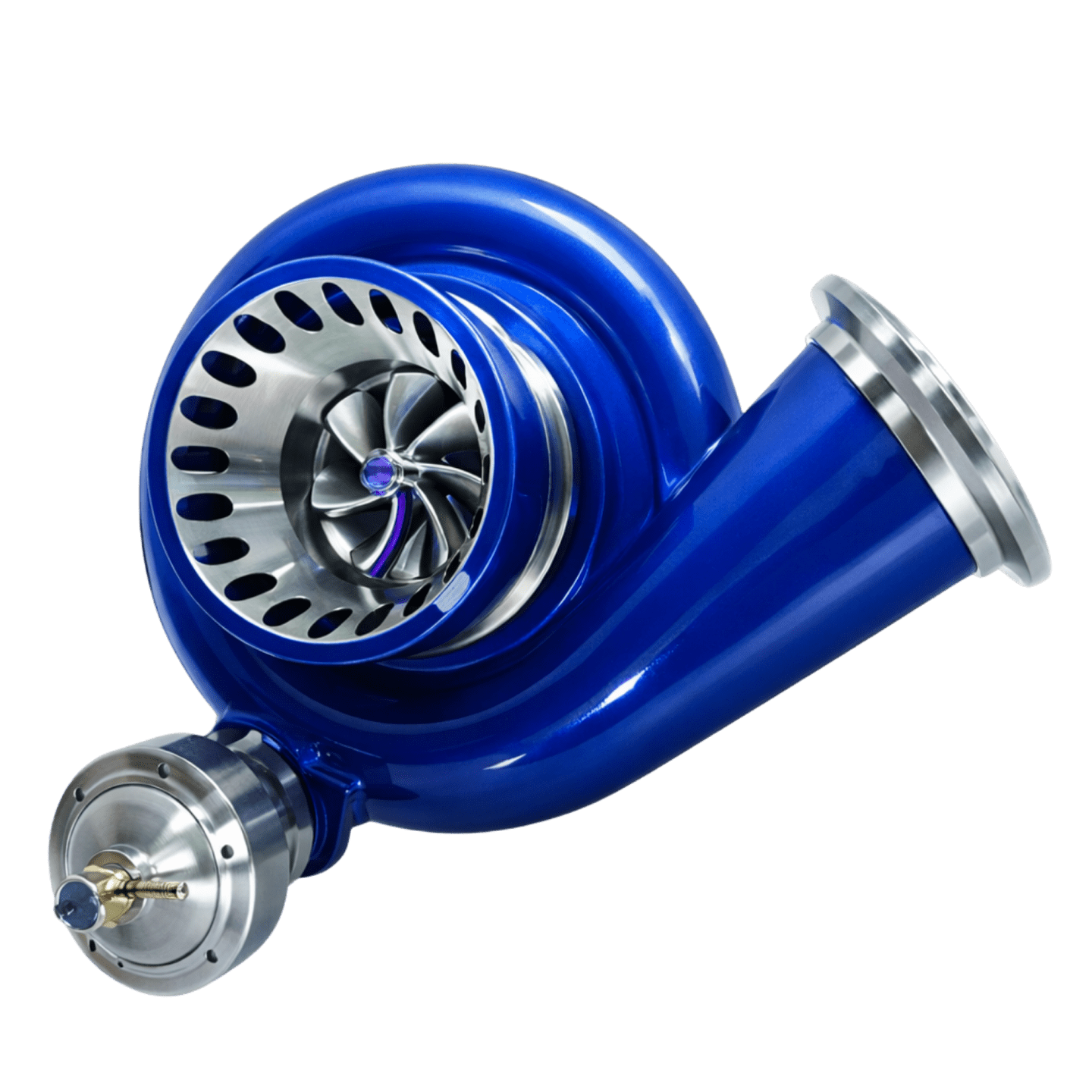 Untitled design (15) KC Turbo KC300x G3 Stage 3 Turbo - Royal Blue Finish (302615-Blu) For Late 1999-2003 Powerstroke 7.3L - Image 1