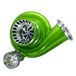 KC Turbo KC300x G3 Stage 3 Turbo - Bright Green Finish (302615-Grn) For Late 1999-2003 Powerstroke 7.3L
