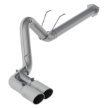 MBRP 4" Filter Back, Single Side Dual Exit, Aluminum (S6290AL) for 2017-2026 Powerstroke 6.7L
