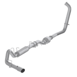 MBRP 4" Turbo Back, Single Side (Stock Cat) Exit, T409, (S6206409) for 2003 - 2007 Powerstroke 6.0L, EC/CC