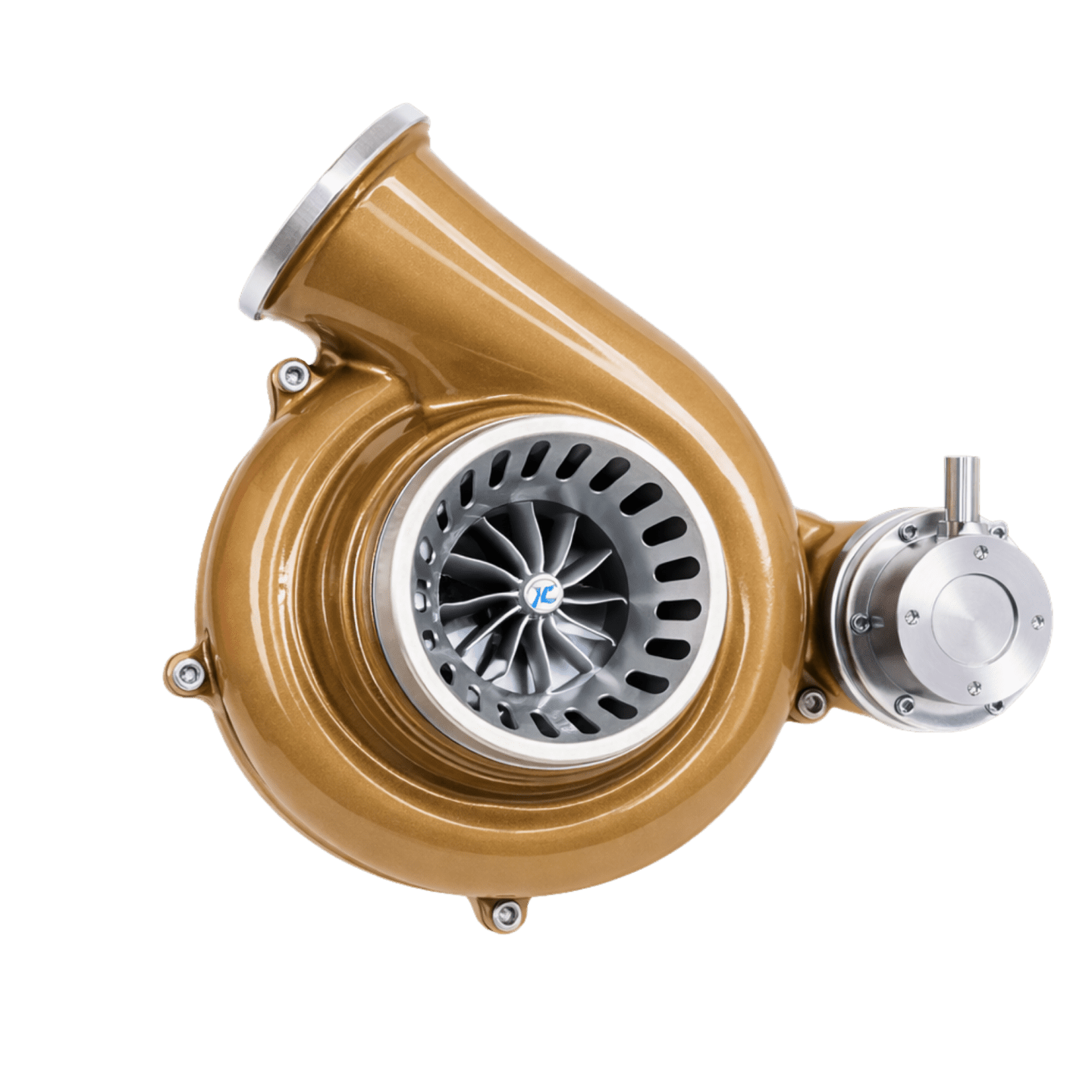 Untitled design (9) KC Turbo KC300x G3 Stage 2 Turbo -Metallic Gold Finish (302677-Gld) For EARLY 1999 Powerstroke 7.3L - Image 1