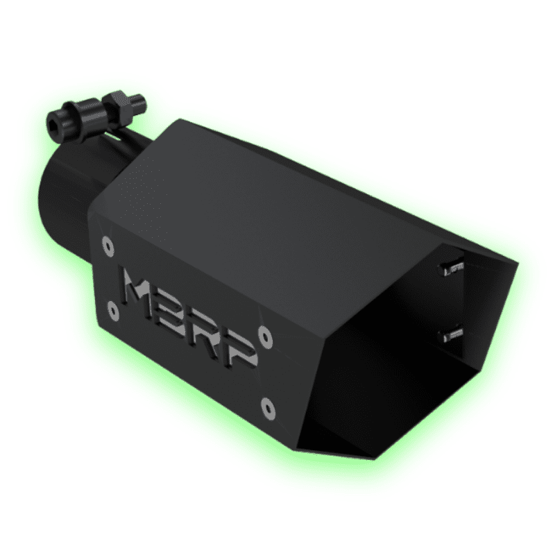 Untitled design (98) MBRP Tip, 4" Hexagon Shaped (T5173BLK) 2.5" Inlet 10" MBRP Black Series - Image 1