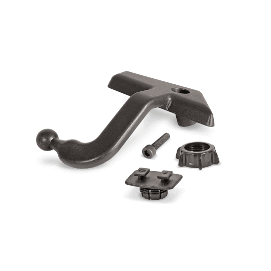 Edge A-Pillar Display Mount installed with CTS3 monitor in truck interior