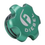 Fleece Green Billet Fuel Cap (FPE-FC-1316-GRN) for 2013-2018 Cummins 6.7L