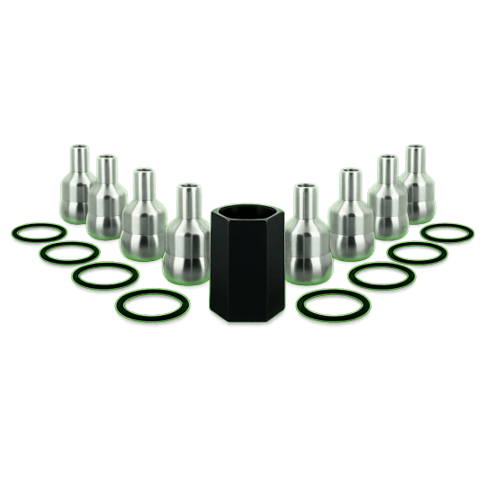 Mishimoto oil rail ball tubes MMOR-F2D-03 for 6.0 Powerstroke high pressure oil system upgrade