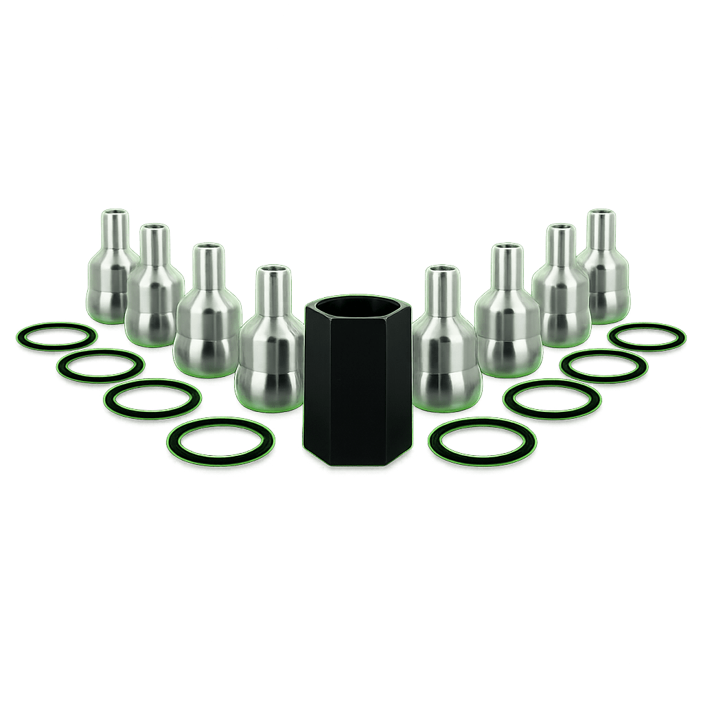 mmor-f2d-03_1 Mishimoto oil rail ball tubes MMOR-F2D-03 for 6.0 Powerstroke high pressure oil system upgrade