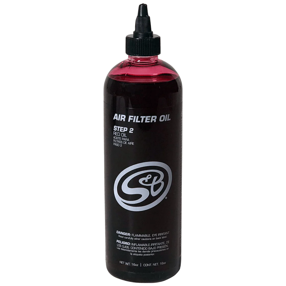 pdp_88-0010_1 S&B 16 oz. Bottle of Air Filter Oil - Red (88-0010) For All S&B Filters - Image 1